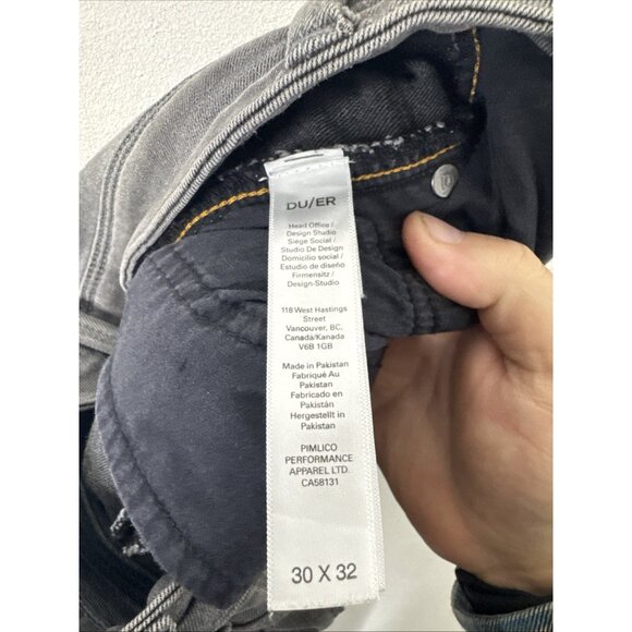 DUER L2X Slim Fit Performance Jeans Gray 30x32 L2X Slim Fit - Picture 7 of 9